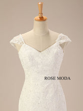 Load image into Gallery viewer, rosemoda-cap-sleeve-lace-trumpet-wedding-dress-d.jpg