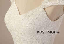 Load image into Gallery viewer, rosemoda-cap-sleeve-lace-trumpet-wedding-dress-j.jpg