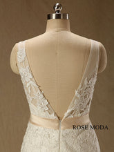 Load image into Gallery viewer, rosemoda-cap-sleeve-see-through-skirt-lace-mermaid-wedding-dress-f.jpg