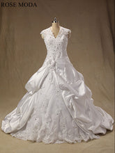 Load image into Gallery viewer, rosemoda-cap-sleeve-taffeta-ball-gown-wedding-dress-a.jpg