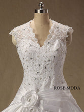 Load image into Gallery viewer, rosemoda-cap-sleeve-taffeta-ball-gown-wedding-dress-b.jpg