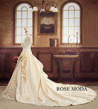 Load image into Gallery viewer, rosemoda-champagne-embroidery-ball-gown-wedding-dress-b.jpg