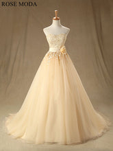 Load image into Gallery viewer, rosemoda-champagne-lace-a-line-wedding-dress-a_28f5df3c-163b-47bd-b474-4989332846e1.jpg