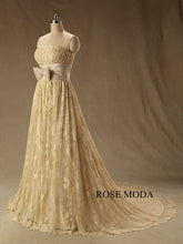 Load image into Gallery viewer, rosemoda-champagne-lace-a-line-wedding-dress-b.jpg
