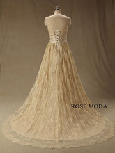 Load image into Gallery viewer, rosemoda-champagne-lace-a-line-wedding-dress-c.jpg