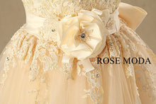 Load image into Gallery viewer, rosemoda-champagne-lace-a-line-wedding-dress-j.jpg