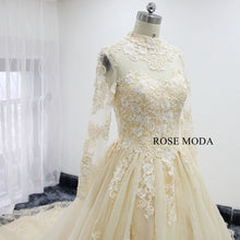 Load image into Gallery viewer, rosemoda-champagne-organza-ball-gown-wedding-dress-c.jpg