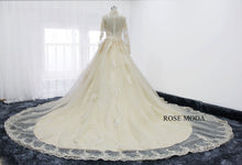 Load image into Gallery viewer, rosemoda-champagne-organza-ball-gown-wedding-dress-e.jpg