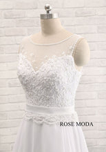 Load image into Gallery viewer, rosemoda-chiffon-a-line-wedding-dress-g.jpg