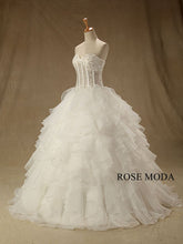 Load image into Gallery viewer, rosemoda-corset-exposed-boning-organza-ball-wedding-dress-b.jpgrosemoda-corset-exposed-boning-organza-ball-wedding-dress-b.jpg