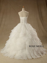 Load image into Gallery viewer, rosemoda-corset-exposed-boning-organza-ball-wedding-dress-c.jpg