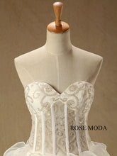 Load image into Gallery viewer, rosemoda-corset-exposed-boning-organza-ball-wedding-dress-d.jpg