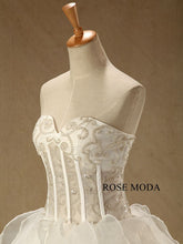 Load image into Gallery viewer, rosemoda-corset-exposed-boning-organza-ball-wedding-dress-e.jpg
