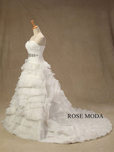 Load image into Gallery viewer, rosemoda-crossover-bodice-organza-ball-gown-wedding-dress-b.jpg