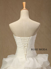 Load image into Gallery viewer, rosemoda-crossover-bodice-organza-ball-gown-wedding-dress-f.jpg