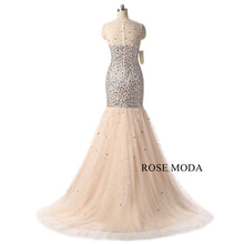 Load image into Gallery viewer, rosemoda-crystal-champagne-long-mermaid-evening-dress-c.jpg