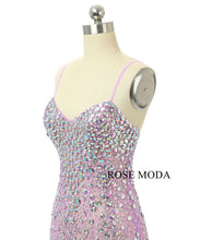 Load image into Gallery viewer, rosemoda-crystal-lace-illusion-purple-evening-dress-f.jpg