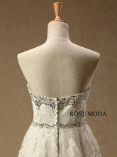 Load image into Gallery viewer, rosemoda-crystal-lace-mermaid-wedding-dress-f.jpg