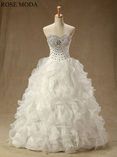 Load image into Gallery viewer, rosemoda-crystal-ruffled-organza-ball-gown-wedding-dress-a.jpg