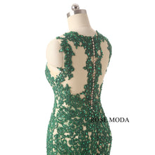 Load image into Gallery viewer, rosemoda-customized-green-lace-mermaid-evening-dress-e.jpg