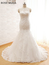 Load image into Gallery viewer, rosemoda-cut-out-back-lace-mermaid-weddingdress-a.jpg