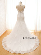Load image into Gallery viewer, rosemoda-cut-out-back-lace-mermaid-weddingdress-d.jpg