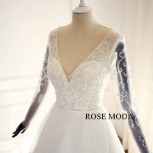 Load image into Gallery viewer, rosemoda-delicate-beading-long-sleeve-a-line-wedding-dress-e.jpg