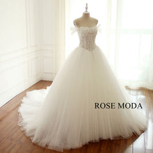 Load image into Gallery viewer, rosemoda-drop-waist-illusion-ball-gown-wedding-dress-b.jpg