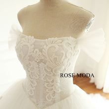 Load image into Gallery viewer, rosemoda-drop-waist-illusion-ball-gown-wedding-dress-e.jpg