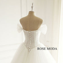Load image into Gallery viewer, rosemoda-drop-waist-illusion-ball-gown-wedding-dress-f.jpg