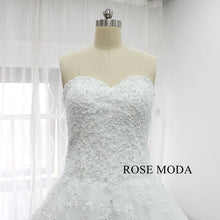 Load image into Gallery viewer, rosemoda-dropped-beaded-lace-ball-gown-wedding-dress-b.jpg