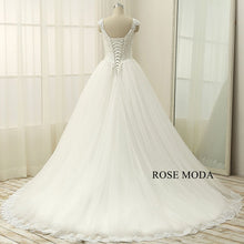 Load image into Gallery viewer, rosemoda-dropped-beaded-lace-ball-gown-wedding-dress-b_024b2346-3b7d-4508-a687-16f4e4ee531d.jpg