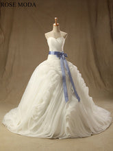 Load image into Gallery viewer, rosemoda-dropped-pleated-ruffled-organza-ball-gown-wedding-dress-a.jpg