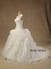 Load image into Gallery viewer, rosemoda-dropped-ruffled-organza-ball-wedding-dress-b.jpg