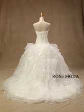 Load image into Gallery viewer, rosemoda-dropped-ruffled-organza-ball-wedding-dress-c.jpg