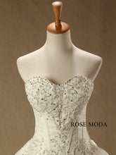 Load image into Gallery viewer, rosemoda-dropped-waist-a-line-organza-wedding-dress-d.jpg