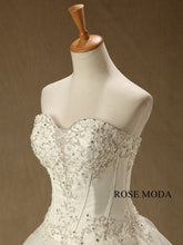 Load image into Gallery viewer, rosemoda-dropped-waist-a-line-organza-wedding-dress-e.jpg