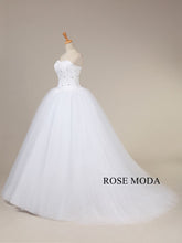 Load image into Gallery viewer, rosemoda-dropped-waist-beaded-lace-ball-gown-wedding-dress-b.jpg