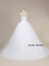 Load image into Gallery viewer, rosemoda-dropped-waist-beaded-lace-ball-gown-wedding-dress-c.jpg