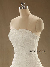 Load image into Gallery viewer, rosemoda-dropped-waist-lace-ball-gown-wedding-dress-e.jpg