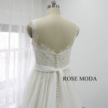 Load image into Gallery viewer, rosemoda-elegant-a-line-chiffon-wedding-dress-f.jpg