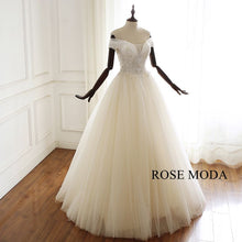 Load image into Gallery viewer, rosemoda-elegant-beaded-lace-a-line-wedding-dress-b.jpg