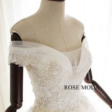 Load image into Gallery viewer, rosemoda-elegant-beaded-lace-a-line-wedding-dress-e.jpg