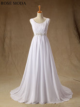 Load image into Gallery viewer, rosemoda-elegant-chiffon-a-line-wedding-dress-a.jpg