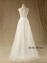 Load image into Gallery viewer, rosemoda-elegant-illusion-a-line-wedding-dress-c.jpg