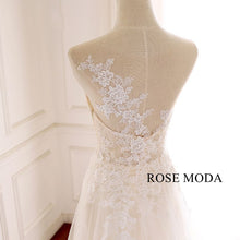 Load image into Gallery viewer, rosemoda-elegant-illusion-a-line-wedding-dress-d_3efaf612-f341-45b9-a8fd-1e0666e292ea.jpg