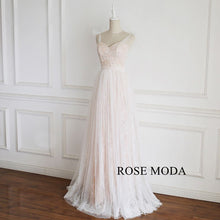 Load image into Gallery viewer, rosemoda-elegant-ivory-over-nude-lace-a-line-wedding-dress-b.jpg