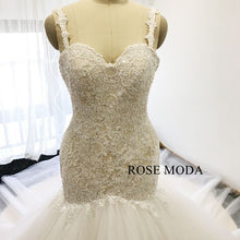 Load image into Gallery viewer, rosemoda-elongated-bodice-lace-mermaid-wedding-dress-b.jpg