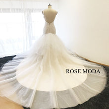 Load image into Gallery viewer, rosemoda-elongated-bodice-lace-mermaid-wedding-dress-c.jpg