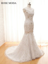 Load image into Gallery viewer, rosemoda-embroidery-mermaid-weddingdress-b.jpg